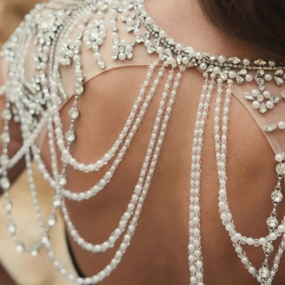 Mac Duggal Black Dress with Pearl Accents - Picture 4 of 8